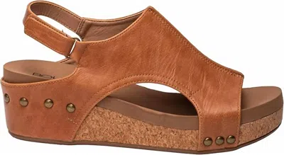 Corkys Footwear Women's Volta Ii Wedge Sandal In Cognac Smooth In Multi