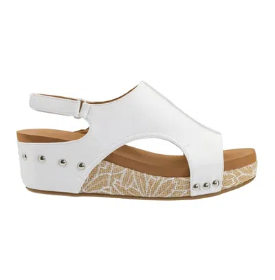 Corkys Footwear Women's Volta Ii Wedge Sandal In White Combo