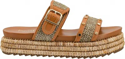 Corkys Footwear Women's Walk Of Shame Sandals In Tan Raffia In Multi
