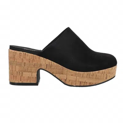 Corkys Footwear Women's Watch Your Step Mule Platform Clogs In Black Suede