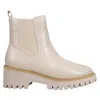 Corkys Footwear Women's Whatever Embossed Round Toe Chelsea Ankle Boots In Ivory Croco In Multi