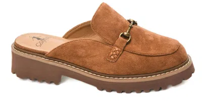 Corkys Footwear Women's Wingin It Mule Loafer In Brown Faux Suede In Multi
