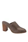 CORKYS FOOTWEAR WOMEN'S WOVEN MULES IN BRONZE