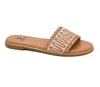 Corkys Footwear Women's Woven Slip On Sandal In Tan In Multi