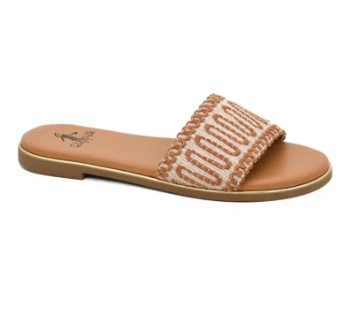 Corkys Footwear Women's Woven Slip On Sandal In Tan In Multi