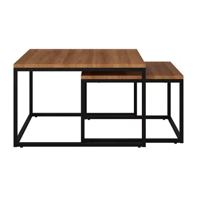 Corliving 2-pc. Nesting Tables In Brown