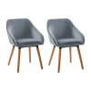 Corliving Ayla 2-pc. Upholstered Side Chair In Gray