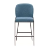 Corliving Blakeley Counter Height Upholstered Bar Stool In Blue