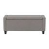 Corliving Boston Living Room Collection Storage Nailhead Trim Bench In Gray