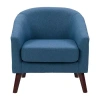 Corliving Elwood Upholstered Barrel Chair In Blue