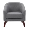 Corliving Elwood Upholstered Barrel Chair In Gray