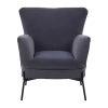 Corliving Elwood Upholstered Wingback Chair In Gray