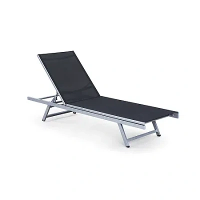 Corliving Gallant Reclining Patio Lounger In Black