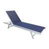 Corliving Gallant Reclining Patio Lounger In Blue