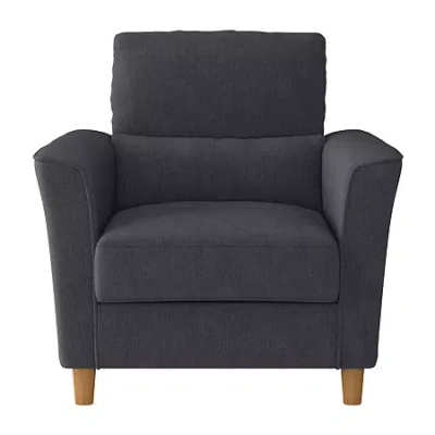 Corliving Georgia Living Room Collection Tufted Upholstered Armchair In Gray