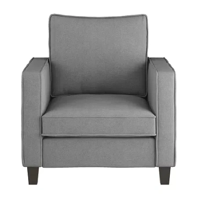 Corliving Georgia Upholstered Armchair In Gray
