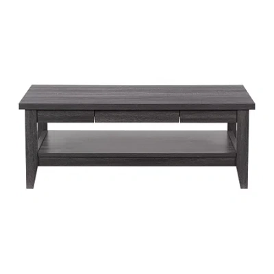 Corliving Hollywood Storage 2-drawer Coffee Table In Gray