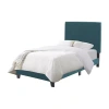 Corliving Juniper Fabric Upholstered Bed In Blue