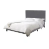 Corliving Juniper Fabric Upholstered Bed In Gray