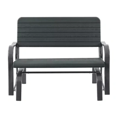 Corliving Lake Front Glider In Green