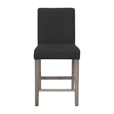 Corliving Laura Counter Height Upholstered Bar Stool In Gray