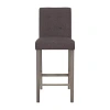 Corliving Leila Upholstered Tufted Bar Stool In Brown