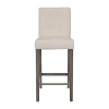 Corliving Leila Upholstered Tufted Bar Stool In Sand