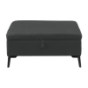 Corliving Linden Ottoman In Black