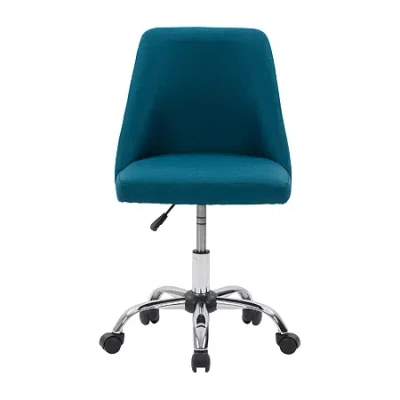 Corliving Marlowe Armless Height Adjustable Office Chair In Blue