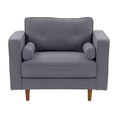 Corliving Mulberry Tufted Upholstered Club Chair In Gray