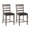 Corliving New York Counter Height Dining 2-pc. Chairs In Black