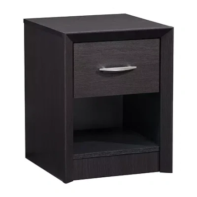 Corliving Newport Bedroom Collection 1-drawer Nightstand In Black