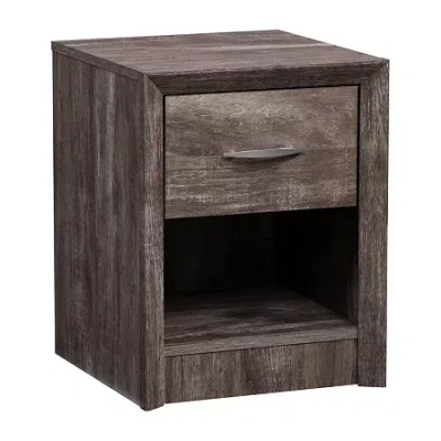 Corliving Newport Bedroom Collection 1-drawer Nightstand In Gray