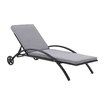 Corliving Parksville Patio Collection Lounge Chair In Gray