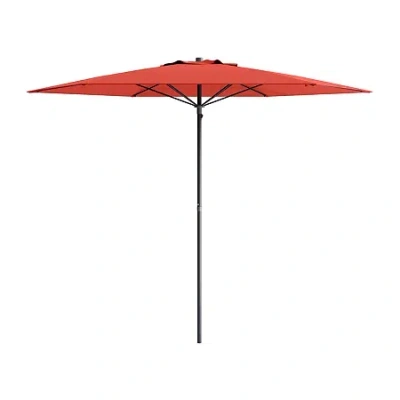 Corliving Wind Resistant Patio Umbrella In Red
