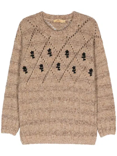 Cormio Antonio Metallic-threading Jumper In Neutral