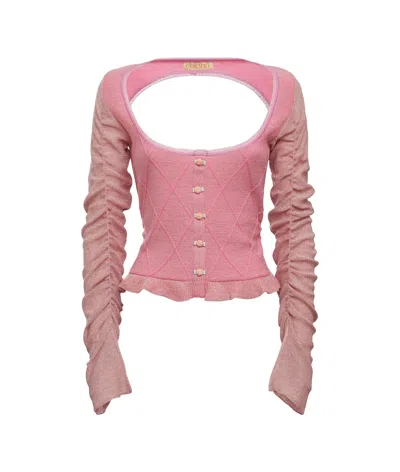 Cormio Bare-back Sweater In Pink