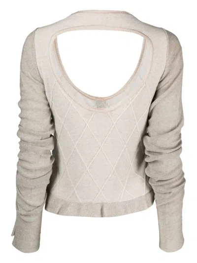 Cormio Cardigan With Button In Beige