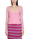 Cormio Cardigan With Ruffled Sleeve