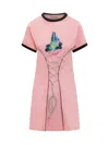 Cormio Josefine Lace-up Dress In Pink
