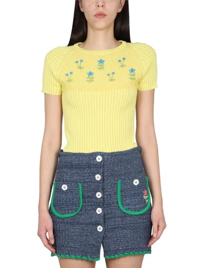 Cormio Floral Embroidered Fitted Jersey