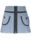 Cormio Chunky-knit Mini Skirt In Blue Pervinca
