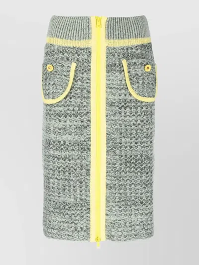 CORMIO FLORAL EMBROIDERY KNITTED SKIRT