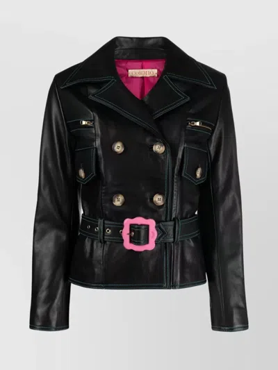 Cormio Florence Double-breasted Leather Jacket
