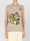 Cormio Graphic Patch Sleeveless V-neck Vest