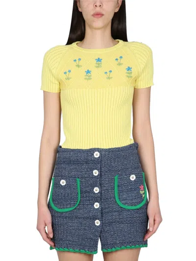 Cormio Jersey With Embroidery In Yellow