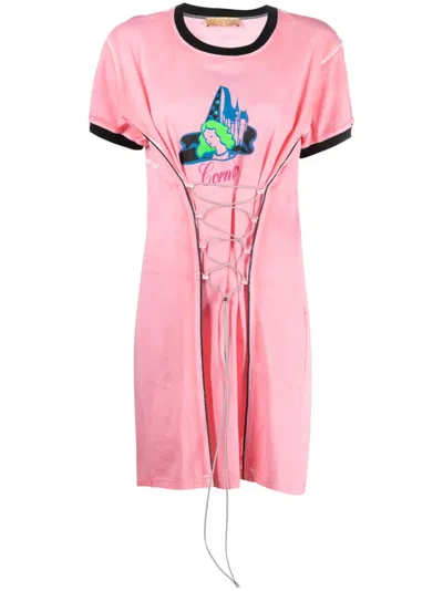 Cormio Cotton Dress In Pink