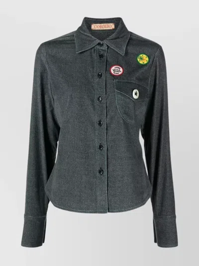 Cormio Katy Denim Shirt Patch Detail