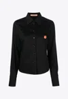 Cormio Katy Pin Badge Long-sleeved Shirt In Black