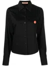 Cormio Katy Pin Badge Long-sleeved Shirt In Black